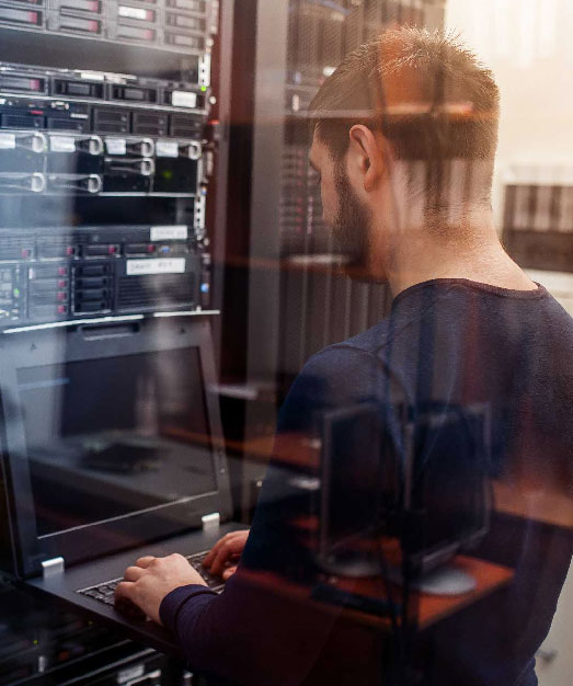 Technician supporting onsite IT infrastructure